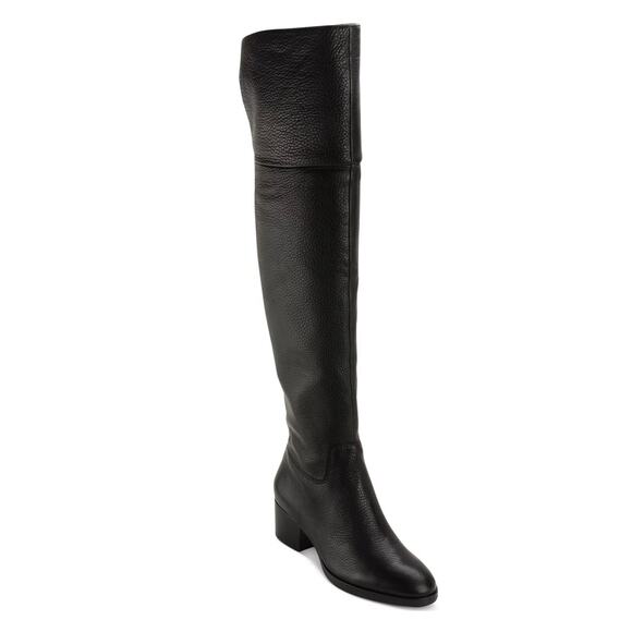 Lauren Ralph Lauren Dallyce Over-The-Knee Boots Leather Womens‎ Size 9B Black - Picture 1 of 10